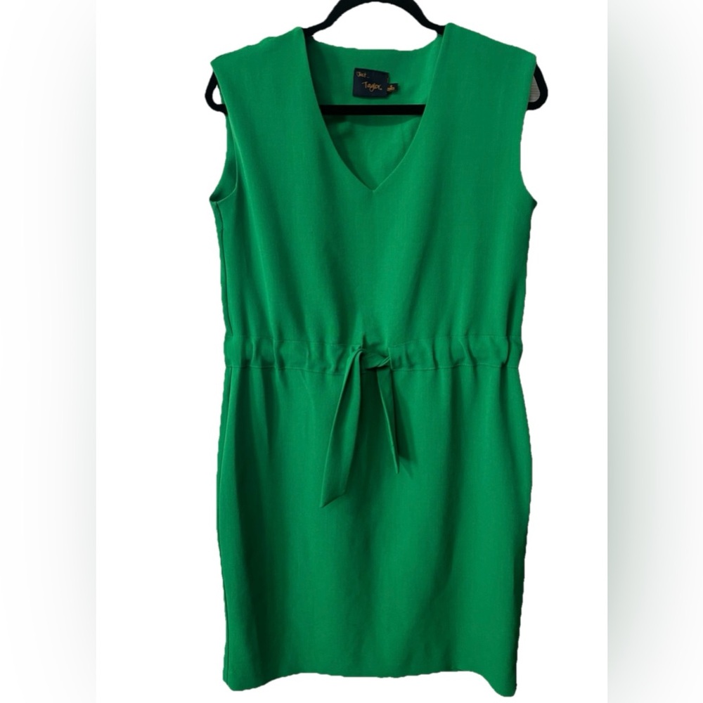 Just Taylor Spring Dress Size 6 Kelly Green Sleeveless Drawstring Waist  Summer
